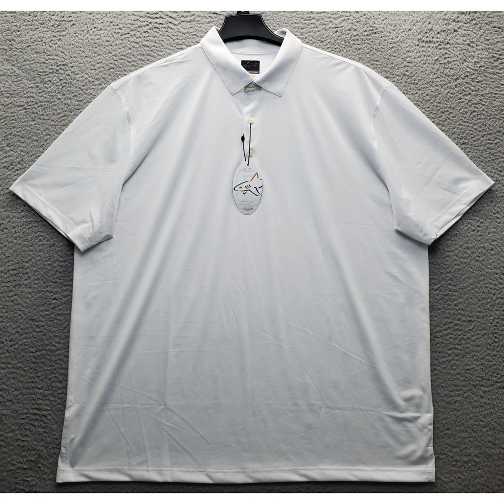 Greg Norman Golf Polo Shirt Men XXXL White Play Dry Performance Collar G7S21K480